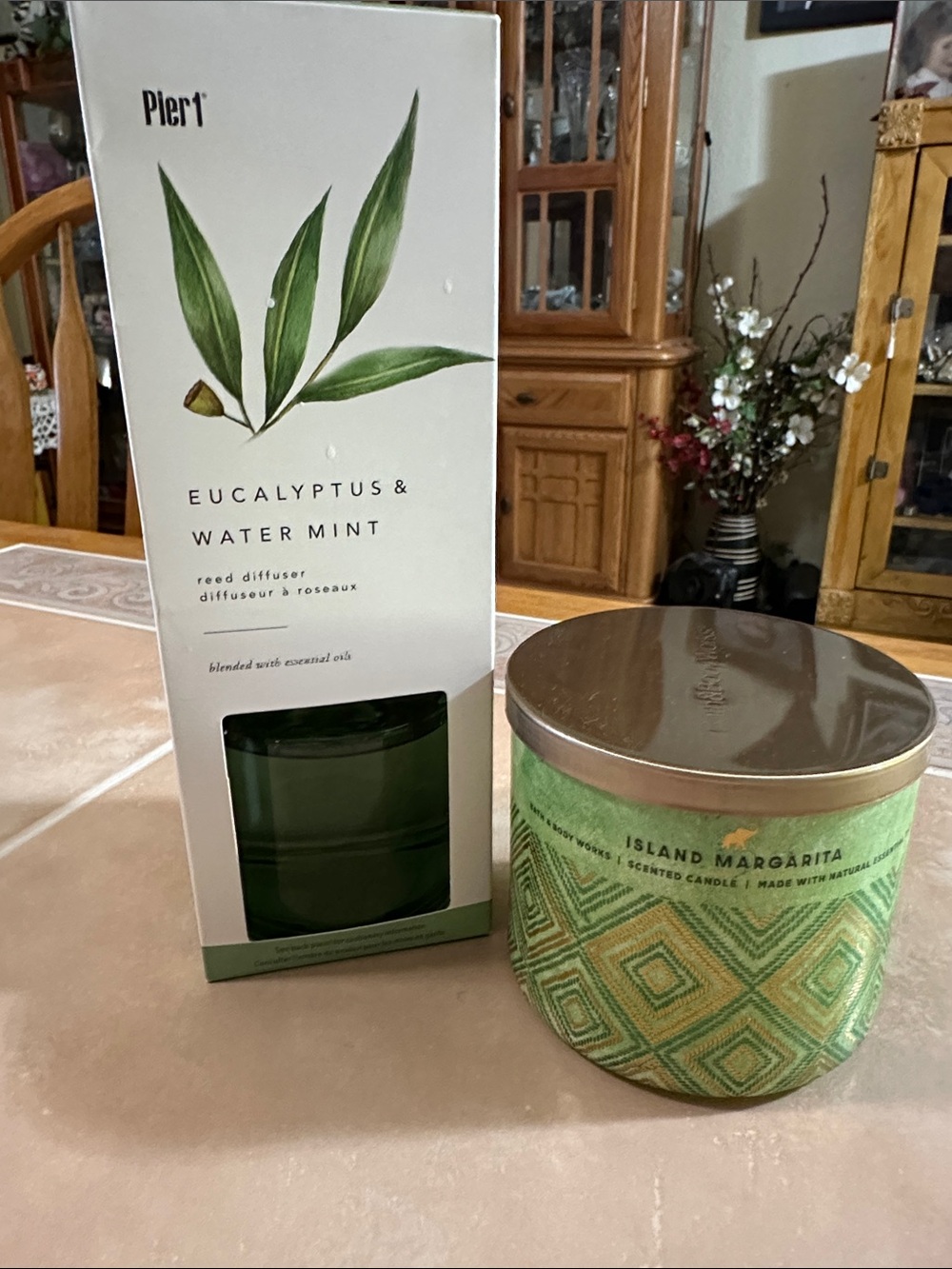 Pier 1 Green Eucalyptus Reed Diffuser Bath & Body WorksIsland Margarita Candle